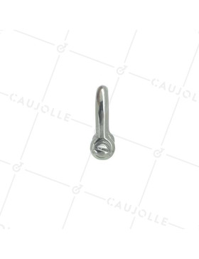 Manille droite en inox avec axe traversant de 12 mm de diamètre