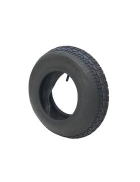 ENSEMBLE PNEU À CRAMPONS + CHAMBRE À AIR DE BROUETTE ULTRA RENFORCÉ DIAMÈTRE 400 MM JANTE 8 POUCES (4.80/4.00-8) 4PR AGR