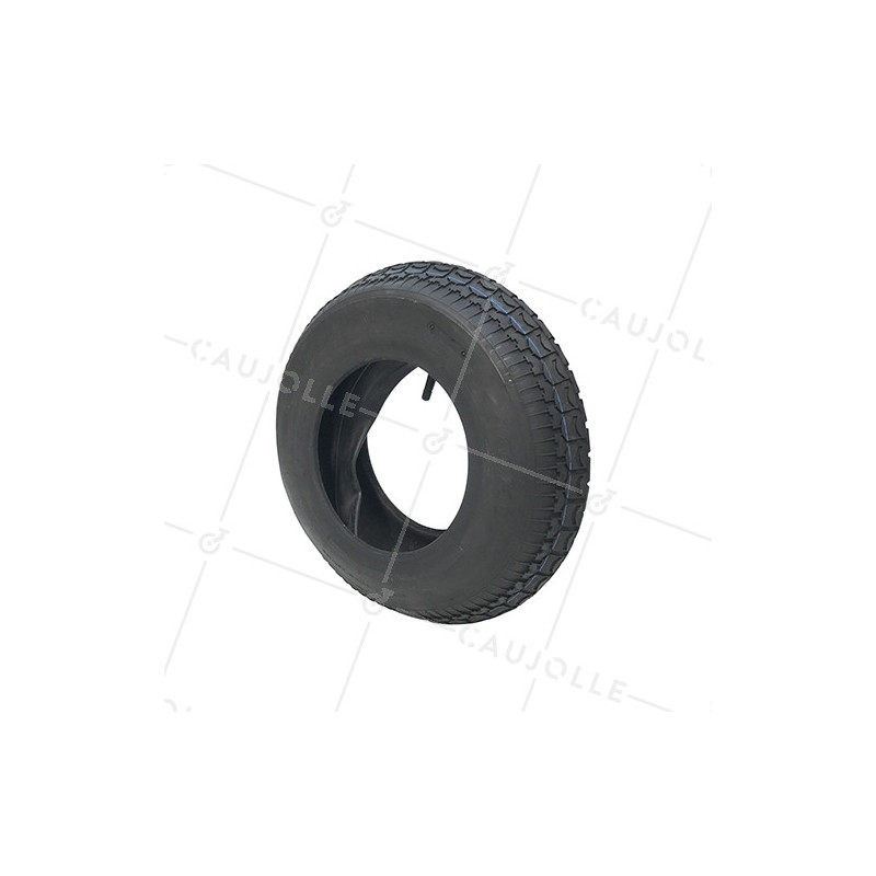 ENSEMBLE PNEU À CRAMPONS + CHAMBRE À AIR DE BROUETTE ULTRA RENFORCÉ DIAMÈTRE 400 MM JANTE 8 POUCES (4.80/4.00-8) 4PR AGR