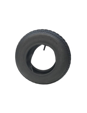 ENSEMBLE PNEU À CRAMPONS + CHAMBRE À AIR DE BROUETTE ULTRA RENFORCÉ DIAMÈTRE 400 MM JANTE 8 POUCES (4.80/4.00-8) 4PR AGR