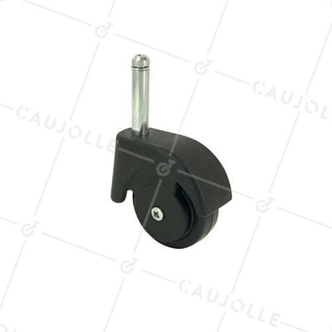 FURNITURE SWIVEL CASTOR WHEEL WITH SMOOTH SPINDLE S47 50 MM DIAMETER • Caujolle