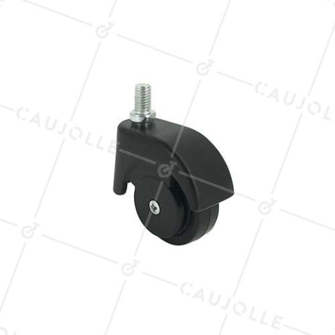 FURNITURE SWIVEL CASTOR WHEEL WITH THREADED ROD S47 50 MM DIAMETER • Caujolle