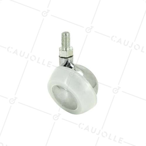 SWIVEL FURNITURE CASTOR WITH THREADED STEM S44 DIAMETER 42 • Caujolle