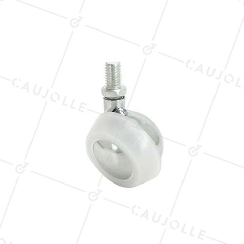 SWIVEL FURNITURE CASTOR WITH THREADED STEM S44 DIAMETER 42  • Caujolle