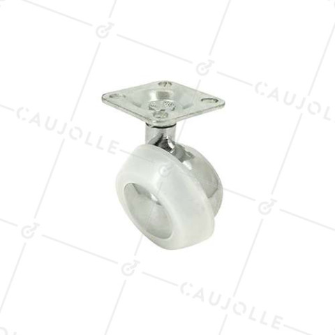 SWIVEL FURNITURE CASTOR WITH THREADED STEM S44 DIAMETER 42  • Caujolle