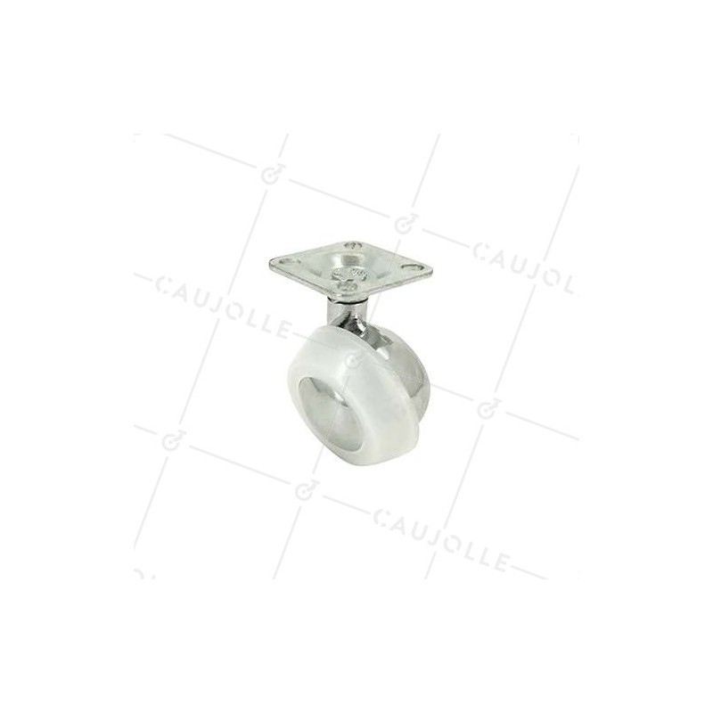 SWIVEL FURNITURE CASTOR WITH THREADED STEM S44 DIAMETER 42 