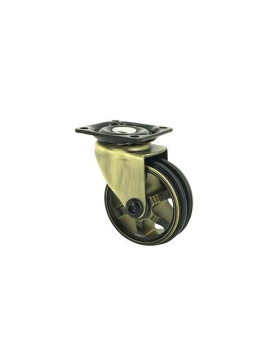 Castor RETRO DESIGN IN GOLD ALUMINUM DIAMETER 50 MM LOAD 30KG - GOLDSTYL50P
