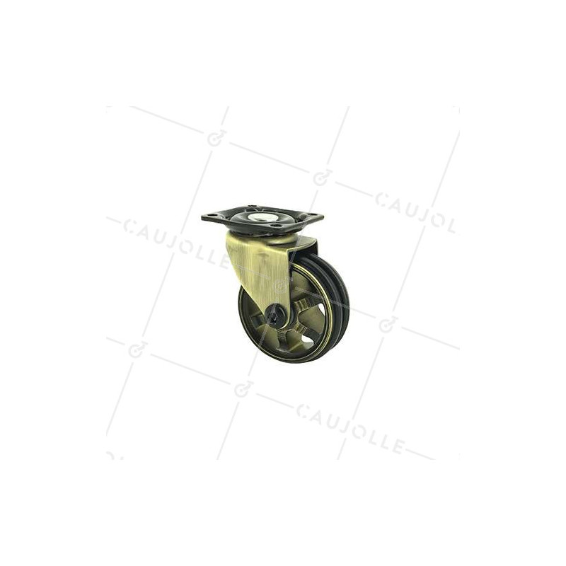 Castor RETRO DESIGN IN GOLD ALUMINUM DIAMETER 50 MM LOAD 30KG - GOLDSTYL50P