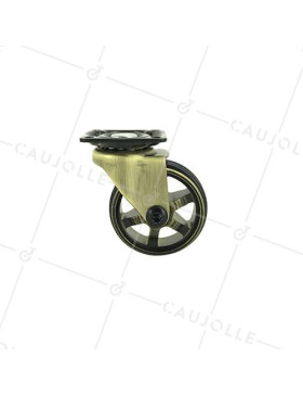 Castor RETRO DESIGN IN GOLD ALUMINUM DIAMETER 50 MM LOAD 30KG - GOLDSTYL50P