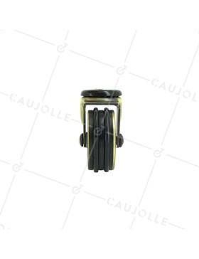 Castor RETRO DESIGN WITH Bolt hole IN GOLD ALUMINUM DIAMETER 50 MM LOAD 30KG WITH 10 MM FIXING - GOLDSTYL50O