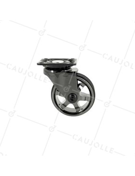 Castor DESIGN IN BLACK MIRROR ALUMINUM DIAMETER 50 MM LOAD 30KG - BLACKNICKEL 50P