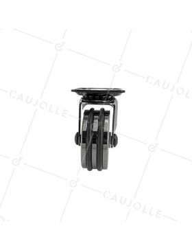 Castor DESIGN IN BLACK MIRROR ALUMINUM DIAMETER 50 MM LOAD 30KG - BLACKNICKEL 50P