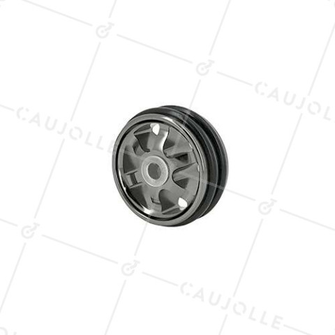 Wheel BLACK SHINY ALUMINUM DESIGN DIAMETER 50 MM LOAD 35KG - BLACKNICKEL 50 • Caujolle