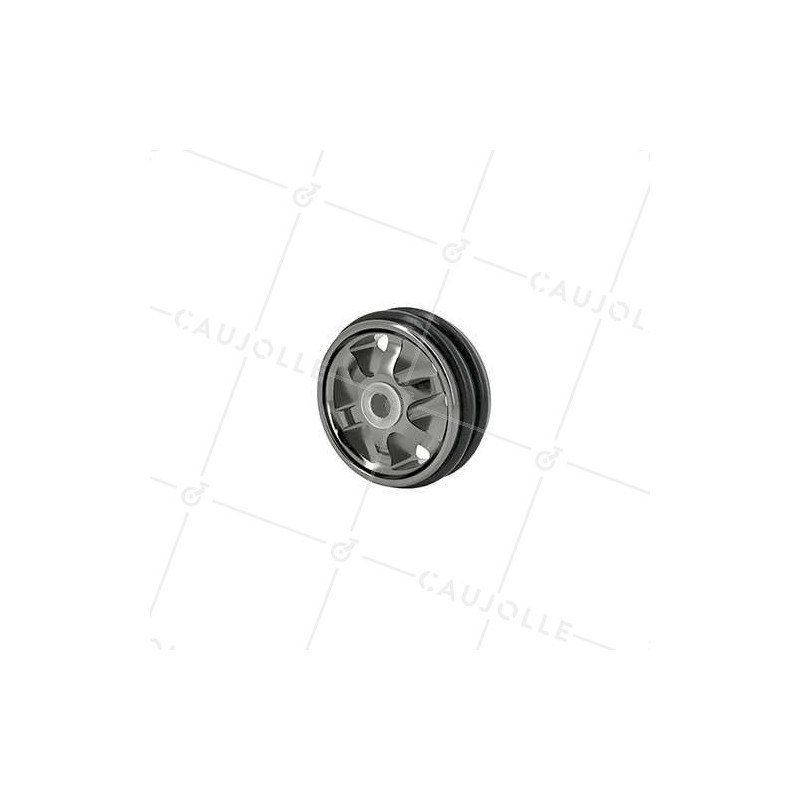 Wheel BLACK SHINY ALUMINUM DESIGN DIAMETER 50 MM LOAD 35KG - BLACKNICKEL 50