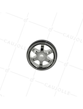 Wheel BLACK SHINY ALUMINUM DESIGN DIAMETER 50 MM LOAD 35KG - BLACKNICKEL 50