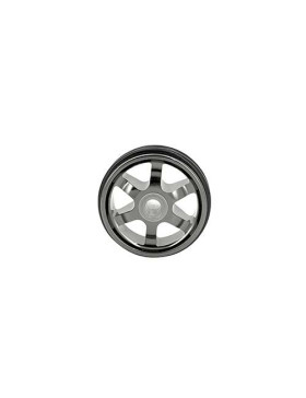 Wheel BLACK SHINY ALUMINUM DESIGN DIAMETER 50 MM LOAD 35KG - BLACKNICKEL 50
