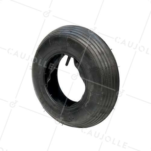 SET WHEELBARROW TURF TYRE + AIR CHAMBER 400 MM DIAMETER • Caujolle