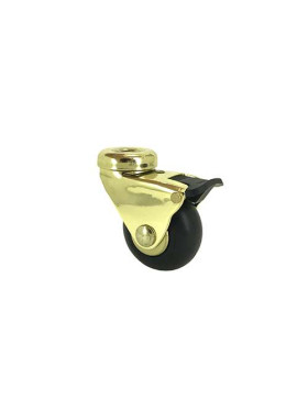 ROULETTE RÉTRO D’AMEUBLEMENT PIVOTANTE À PLATINE À FREIN DIAMÈTRE 50 MM - S23PBL LARGE