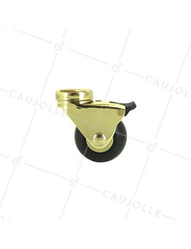 ROULETTE RÉTRO D’AMEUBLEMENT PIVOTANTE À PLATINE À FREIN DIAMÈTRE 50 MM - S23PBL LARGE
