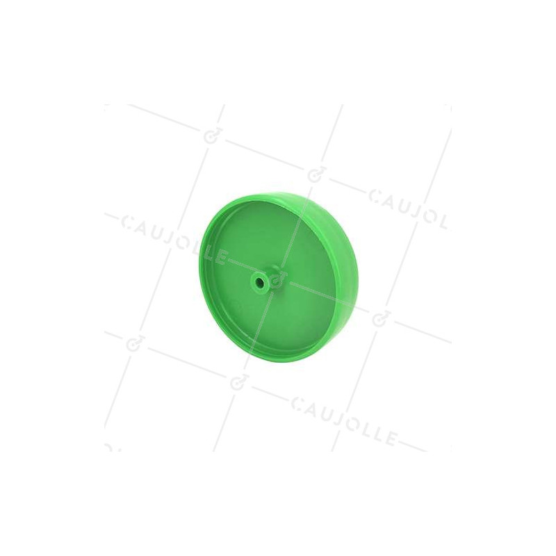 Roue verte en polypropylène monobloc diamètre 140 mm
