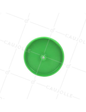 Roue verte en polypropylène monobloc diamètre 140 mm