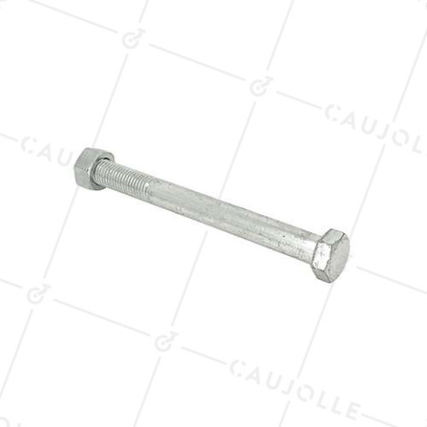 BOULON AVEC ÉCROU DIAMÈTRE 16 MM LONGUEUR 160 MM • Caujolle
