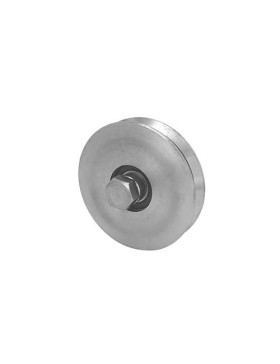 Galet tout inox de 100mm de diamètre pour portail à gorge y