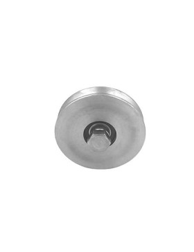 Galet tout inox de 100mm de diamètre pour portail à gorge y