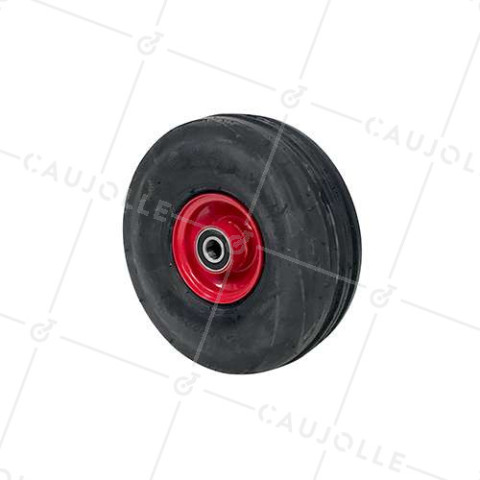 ROUE GONFLÉE ULTRA RENFORCÉE DIAMÈTRE 260 MM CHARGE 165KG AXE 20 MM BILLES - S2700T 260B20 6 PLIS • Caujolle