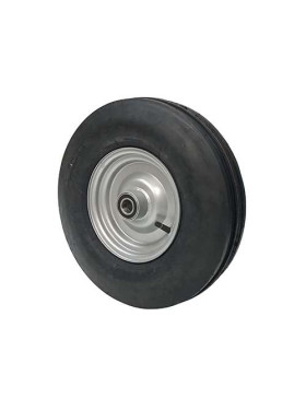ROUE GONFLÉE RENFORCÉE ANTI BOUE JANTE TÔLE DIAMÈTRE 410 MM CHARGE 300KG AXE 25 MM BILLES - S2600B25 4PR 3 BANDES