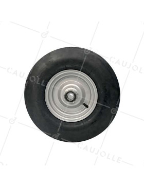 ROUE GONFLÉE RENFORCÉE ANTI BOUE JANTE TÔLE DIAMÈTRE 410 MM CHARGE 300KG AXE 25 MM BILLES - S2600B25 4PR 3 BANDES