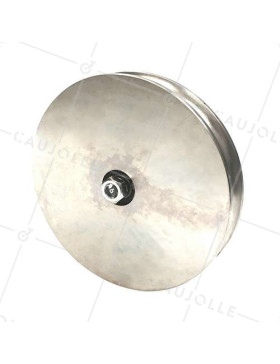 ROUE DE PORTAIL LARGE À GORGE RONDE DIAMÈTRE 250 MM POUR RAIL ROND DE 25 MM CHARGE 1.6T AXE 18 MM - GAGR250L • Caujolle