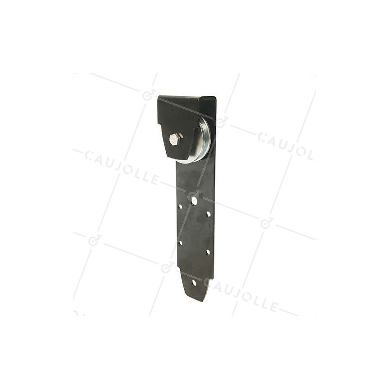 Monture noire diamètre 80 mm pour portail suspendu coulissant
