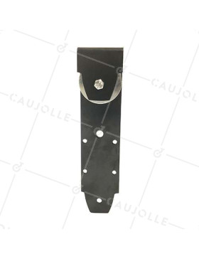 Monture noire diamètre 80 mm pour portail suspendu coulissant