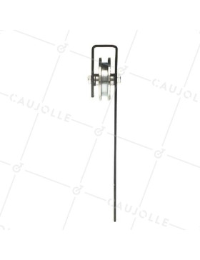 Monture noire diamètre 80 mm pour portail suspendu coulissant