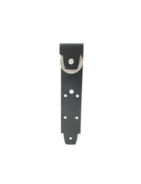 Monture noire pour portail suspendu coulissant de diamètre 60 mm