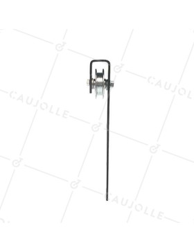 Monture noire pour portail suspendu coulissant de diamètre 60 mm