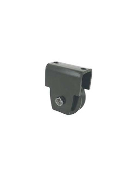 MONTURE NOIRE POUR PORTAIL COULISSANT ROUE À GORGE Y DIAMÈTRE 60 MM POUR RAIL TRIANGULAIRE CHARGE 200 KG 