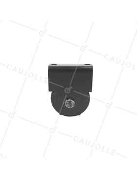 MONTURE NOIRE POUR PORTAIL COULISSANT ROUE À GORGE Y DIAMÈTRE 60 MM POUR RAIL TRIANGULAIRE CHARGE 200 KG 