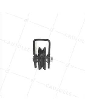 SQUARE GROOVE MOUNTING FOR SUSPENDED DOOR DIAMETER 80 MM FOR 10 MM RAIL MAX LOAD 300 KG