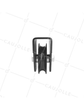 SQUARE GROOVE MOUNTING FOR SUSPENDED DOOR DIAMETER 80 MM FOR 10 MM RAIL MAX LOAD 300 KG
