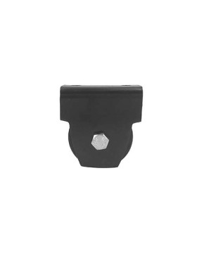 MONTURE NOIRE POUR PORTAIL COULISSANT ROUE À GORGE Y DIAMÈTRE 70 MM POUR RAIL TRIANGULAIRE CHARGE 300 KG 