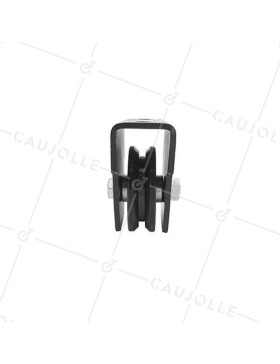 SQUARE GROOVE MOUNTING FOR SUSPENDED DOOR DIAMETER 80 MM FOR 10 MM RAIL MAX LOAD 300 KG