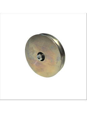 ROUE DE PORTAIL LARGE À GORGE RONDE DIAMÈTRE 200 MM POUR RAIL ROND DE 25 MM CHARGE 1.6T AXE 18 MM - GAGR200L • Caujolle