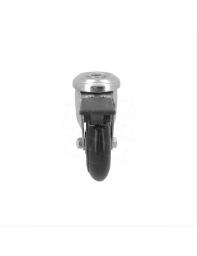 Transparent braked castor with bearings ROLL72 OAF 