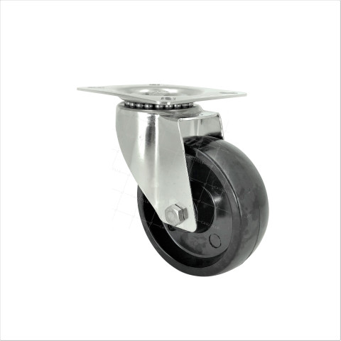 ROULETTE INOX PIVOTANTE POUR FOUR DIAMETRE 100 KG CHARGE X KG • Caujolle