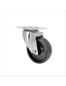 ROULETTE INOX HAUTE TEMPERATURE PIVOTANTE POUR FOUR DIAMETRE 100 KG CHARGE 150 KG