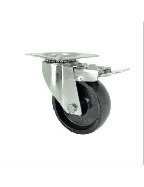 ROULETTE INOX PIVOTANTE POUR FOUR DIAMETRE 100