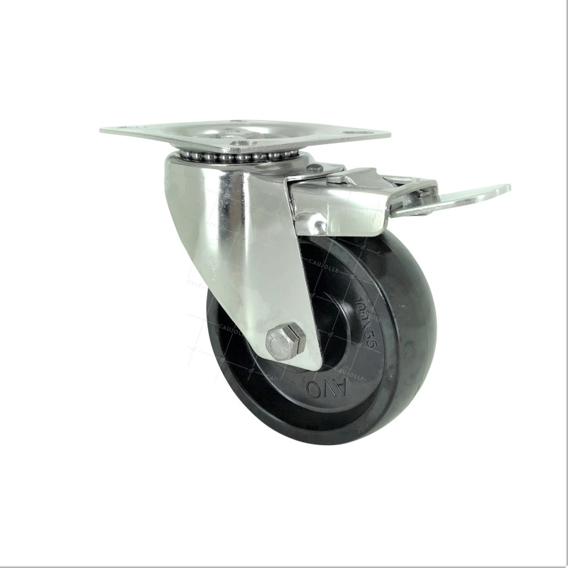 ROULETTE INOX PIVOTANTE POUR FOUR DIAMETRE 100