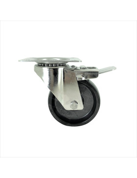 ROULETTE INOX PIVOTANTE POUR FOUR DIAMETRE 100
